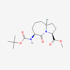 methyl (3S,6S,9aS)-6-[(2-methylpropan-2-yl)oxycarbonylamino]-5-oxo-1,2,3,6,7,8,9,9a-octahydropyrrolo[1,2-a]azepine-3-carboxylate