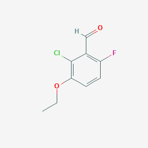 molecular formula C9H8ClFO2 B14020701 2-Chloro-3-ethoxy-6-fluorobenzaldehyde 