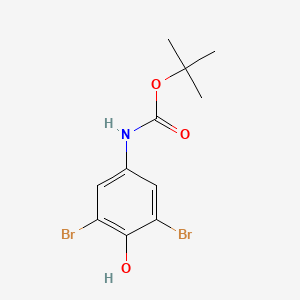 molecular formula C11H13Br2NO3 B14020709 t-Butyl (3,5-dibromo-4-hydroxyphenyl)carbamate 