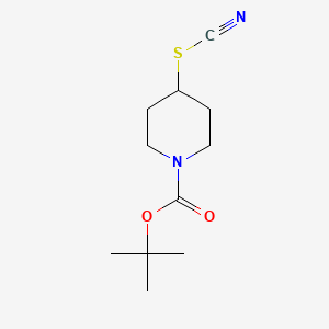 molecular formula C11H18N2O2S B14020752 Tert-butyl 4-thiocyanatopiperidine-1-carboxylate 