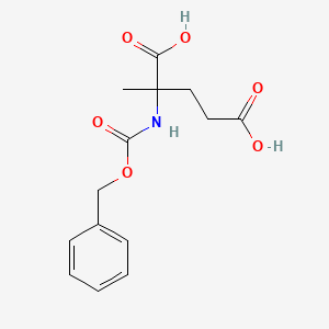 molecular formula C14H17NO6 B14020777 2-(((Benzyloxy)carbonyl)amino)-2-methylpentanedioic acid 