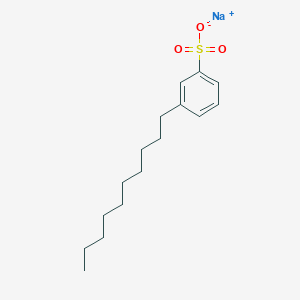 molecular formula C16H25NaO3S B14020791 Benzenesulfonic acid, C10-13-alkyl derivs., sodium salts(mixtures) 