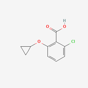 molecular formula C10H9ClO3 B14020804 2-Chloro-6-cyclopropoxybenzoic acid 