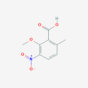 molecular formula C9H9NO5 B14020899 2-Methoxy-6-methyl-3-nitrobenzoic acid 