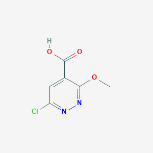 molecular formula C6H5ClN2O3 B14020971 6-Chloro-3-methoxypyridazine-4-carboxylic acid 