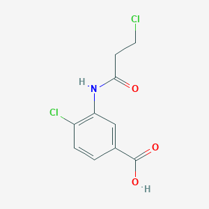 molecular formula C10H9Cl2NO3 B1402098 4-Chloro-3-[(3-chloropropanoyl)amino]benzoic acid CAS No. 1365964-08-4