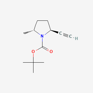 molecular formula C12H19NO2 B14021002 Tert-butyl (2S,5R)-2-ethynyl-5-methylpyrrolidine-1-carboxylate 