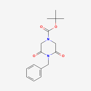molecular formula C16H20N2O4 B1402104 Tert-butyl 4-benzyl-3,5-dioxopiperazine-1-carboxylate CAS No. 1437312-02-1