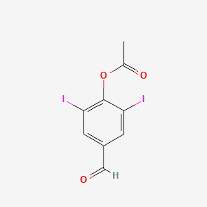 4-Formyl-2,6-diiodophenyl acetate