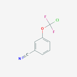 molecular formula C8H4ClF2NO B1402107 3-[Chloro(difluoro)methoxy]benzonitrile CAS No. 1404194-43-9