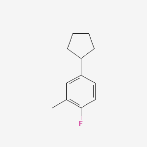 4-Cyclopentyl-1-fluoro-2-methylbenzene