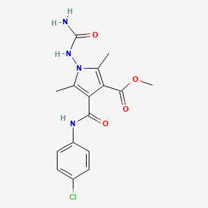 Methyl 1-(carbamoylamino)-4-[(4-chlorophenyl)carbamoyl]-2,5-dimethyl-pyrrole-3-carboxylate