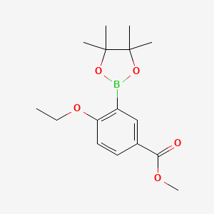 molecular formula C16H23BO5 B14021256 Methyl 4-ethoxy-3-(4,4,5,5-tetramethyl-1,3,2-dioxaborolan-2-yl)benzoate 