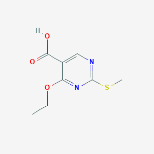 molecular formula C8H10N2O3S B14021264 4-Ethoxy-2-(methylsulfanyl)pyrimidine-5-carboxylic acid 