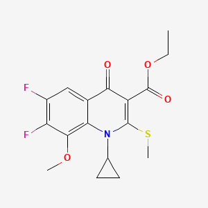 Ethyl 1-cyclopropyl-6,7-difluoro-8-methoxy-2-(methylthio)-4-oxo-1,4-dihydroquinoline-3-carboxylate