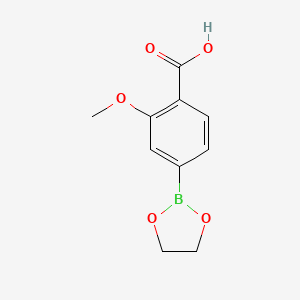 molecular formula C10H11BO5 B14021282 4-(1,3,2-Dioxaborolan-2-yl)-2-methoxybenzoic acid 