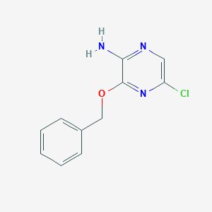 molecular formula C11H10ClN3O B14021321 3-(Benzyloxy)-5-chloropyrazin-2-amine 