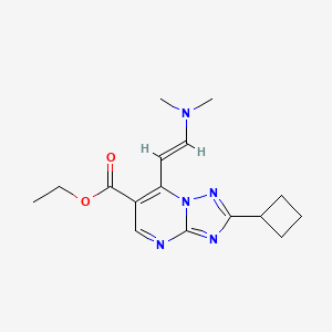 molecular formula C16H21N5O2 B1402133 ethyl 2-cyclobutyl-7-[(E)-2-(dimethylamino)vinyl][1,2,4]triazolo[1,5-a]pyrimidine-6-carboxylate CAS No. 1379821-55-2