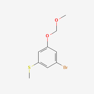 molecular formula C9H11BrO2S B14021335 (3-Bromo-5-(methoxymethoxy)phenyl)(methyl)sulfane 