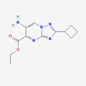 Ethyl 6-amino-2-cyclobutyl[1,2,4]triazolo[1,5-a]pyrimidine-5-carboxylate