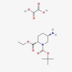 1-(tert-Butyl) 2-ethyl (2S,5S)-5-aminopiperidine-1,2-dicarboxylate oxalate