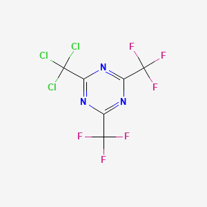 molecular formula C6Cl3F6N3 B14021374 2-(Trichloromethyl)-4,6-bis(trifluoromethyl)-1,3,5-triazine 