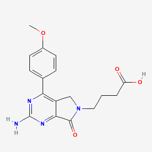 6H-Pyrrolo[3,4-d]pyrimidine-6-butanoicacid, 2-amino-5,7-dihydro-4-(4-methoxyphenyl)-7-oxo-