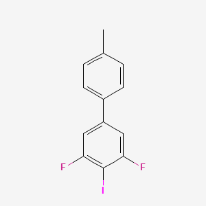 molecular formula C13H9F2I B14021402 3,5-Difluoro-4-iodo-4'-methyl-1,1'-biphenyl 