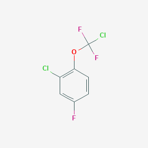 molecular formula C7H3Cl2F3O B1402148 2-Chloro-1-[chloro(difluoro)-methoxy]-4-fluoro-benzene CAS No. 1404194-83-7