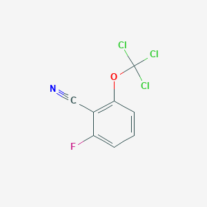 molecular formula C8H3Cl3FNO B1402150 2-Fluoro-6-(trichloromethoxy)benzonitrile CAS No. 1404194-80-4