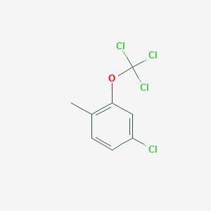 molecular formula C8H6Cl4O B1402152 4-Chloro-1-methyl-2-(trichloromethoxy)benzene CAS No. 1404194-09-7
