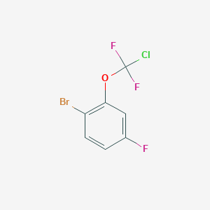 molecular formula C7H3BrClF3O B1402153 1-Bromo-2-[chloro(difluoro)-methoxy]-4-fluoro-benzene CAS No. 1417566-64-3