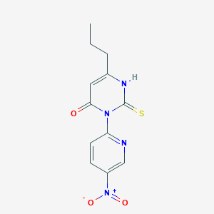 3-(5-nitropyridin-2-yl)-6-propyl-2-sulfanylidene-1H-pyrimidin-4-one