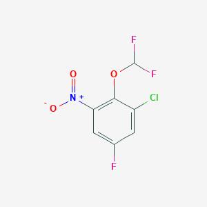 molecular formula C7H3ClF3NO3 B1402155 1-Chloro-2-(difluoromethoxy)-5-fluoro-3-nitro-benzene CAS No. 1417567-19-1