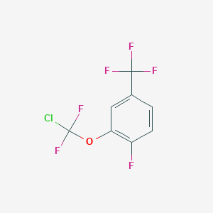 molecular formula C8H3ClF6O B1402157 2-[Chloro(difluoro)methoxy]-1-fluoro-4-(trifluoromethyl)benzene CAS No. 1417569-21-1