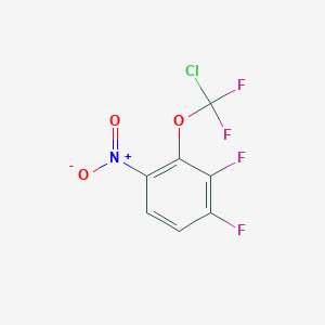 molecular formula C7H2ClF4NO3 B1402159 3-[Chloro(difluoro)methoxy]-1,2-difluoro-4-nitro-benzene CAS No. 1417567-90-8