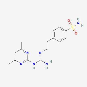 4-{2-[N'-(4,6-dimethylpyrimidin-2-yl)carbamimidamido]ethyl}benzenesulfonamide