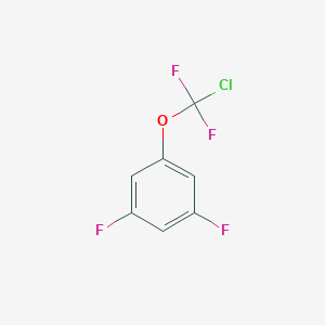 molecular formula C7H3ClF4O B1402161 1-[Chloro(difluoro)methoxy]-3,5-difluoro-benzene CAS No. 1404194-27-9