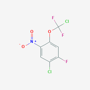 molecular formula C7H2Cl2F3NO3 B1402163 1-Chloro-4-[chloro(difluoro)methoxy]-2-fluoro-5-nitro-benzene CAS No. 1417566-44-9