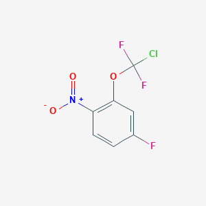 molecular formula C7H3ClF3NO3 B1402166 2-[Chloro(difluoro)methoxy]-4-fluoro-1-nitro-benzene CAS No. 1404193-55-0