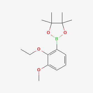 molecular formula C15H23BO4 B14021675 2-(2-Ethoxy-3-methoxyphenyl)-4,4,5,5-tetramethyl-1,3,2-dioxaborolane 