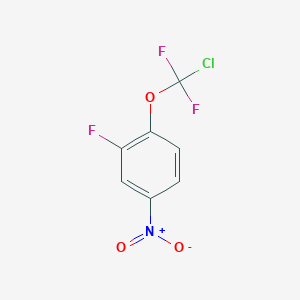 molecular formula C7H3ClF3NO3 B1402169 1-[Chloro(difluoro)methoxy]-2-fluoro-4-nitro-benzene CAS No. 1404194-79-1