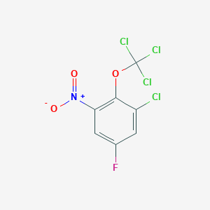 molecular formula C7H2Cl4FNO3 B1402170 1-Chloro-5-fluoro-3-nitro-2-(trichloromethoxy)benzene CAS No. 1417567-15-7