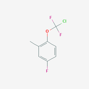 molecular formula C8H6ClF3O B1402176 1-[Chloro(difluoro)methoxy]-4-fluoro-2-methyl-benzene CAS No. 1404194-48-4