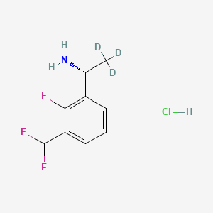 (1R)-2,2,2-trideuterio-1-[3-(difluoromethyl)-2-fluoro-phenyl]ethanamine;hydrochloride