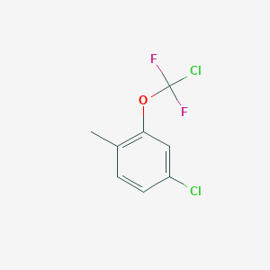 molecular formula C8H6Cl2F2O B1402179 4-Chloro-2-[chloro(difluoro)-methoxy]-1-methyl-benzene CAS No. 1404194-99-5