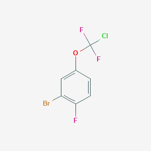 molecular formula C7H3BrClF3O B1402180 2-Bromo-4-[chloro(difluoro)-methoxy]-1-fluoro-benzene CAS No. 1417568-36-5