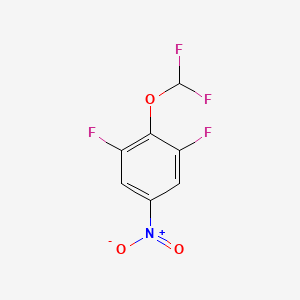 molecular formula C7H3F4NO3 B1402182 2-(Difluoromethoxy)-1,3-difluoro-5-nitro-benzene CAS No. 1417568-83-2