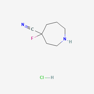 4-Fluoroazepane-4-carbonitrile hydrochloride