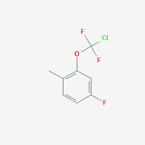 molecular formula C8H6ClF3O B1402186 2-[Chloro(difluoro)methoxy]-4-fluoro-1-methyl-benzene CAS No. 1404194-89-3